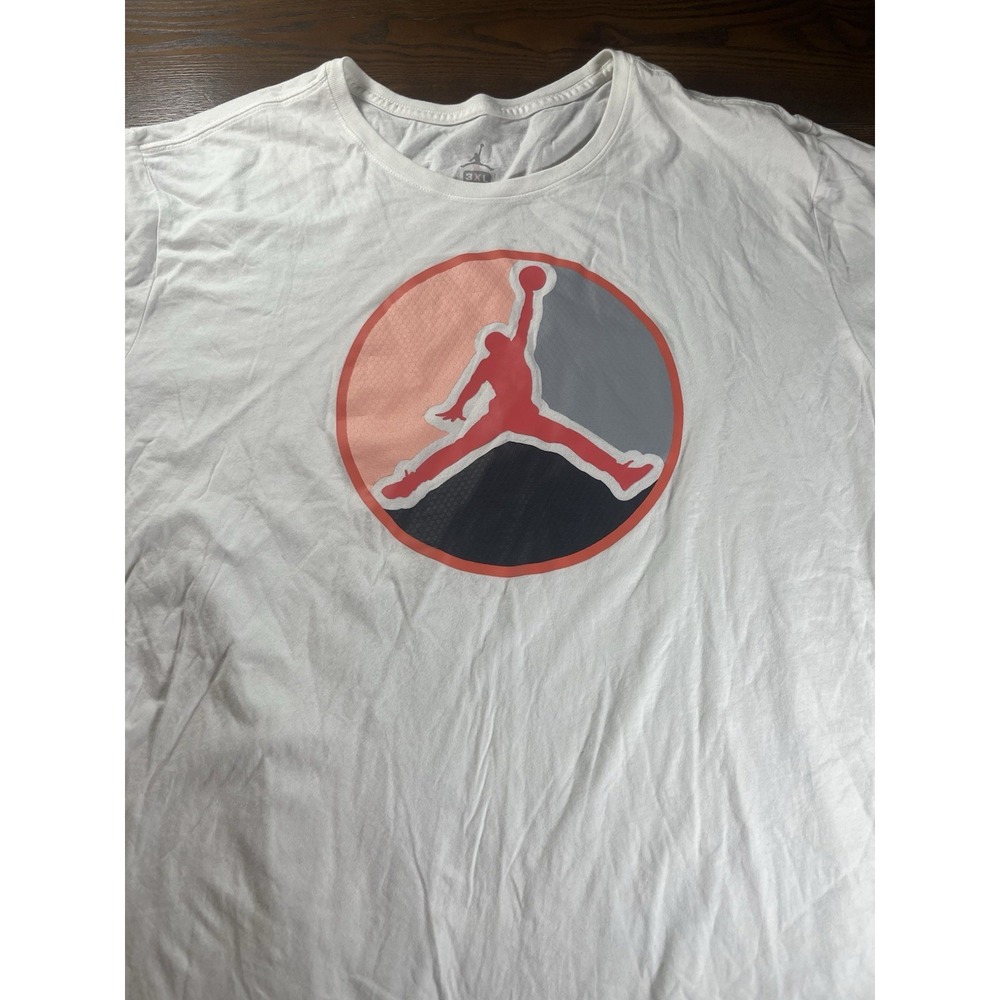 Nike Air MICHAEL JORDAN No 23 Bulls 3XL Flight T-Shirt ORANGE WHITE PEACH GRAY